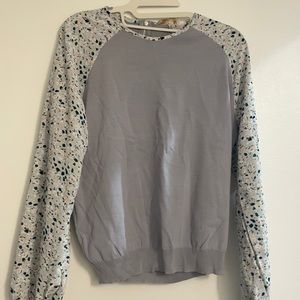 Beautiful colorblock sweater / blouse sleeve sweater